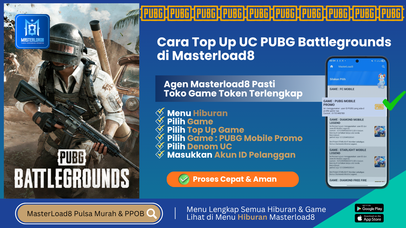 Cara Top Up PUBG Mobile UC Murah & Cepat via Masterload8 (Update 2025)