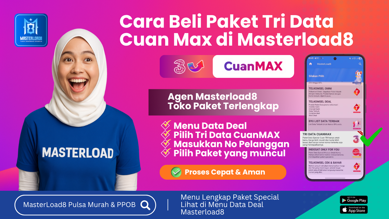 PAKET TRI CUAN MAX DI MASTERLOAD8: KUOTA BESAR, HARGA HEMAT