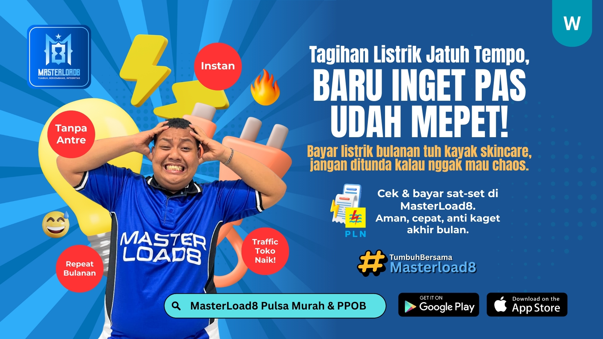 Tagihan Listrik Bulanan: Transaksi Paling Stabil 2025  Cek & Bayar Sat-Set Lewat MasterLoad8