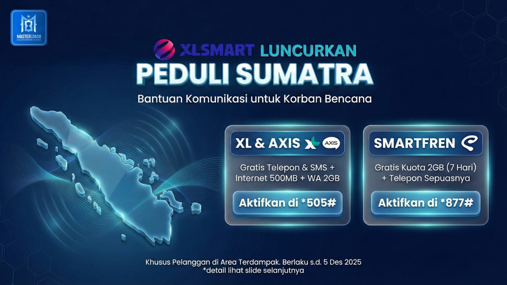 XL dan Smartfren Berikan Paket Darurat Gratis untuk Korban Bencana di Sumatra