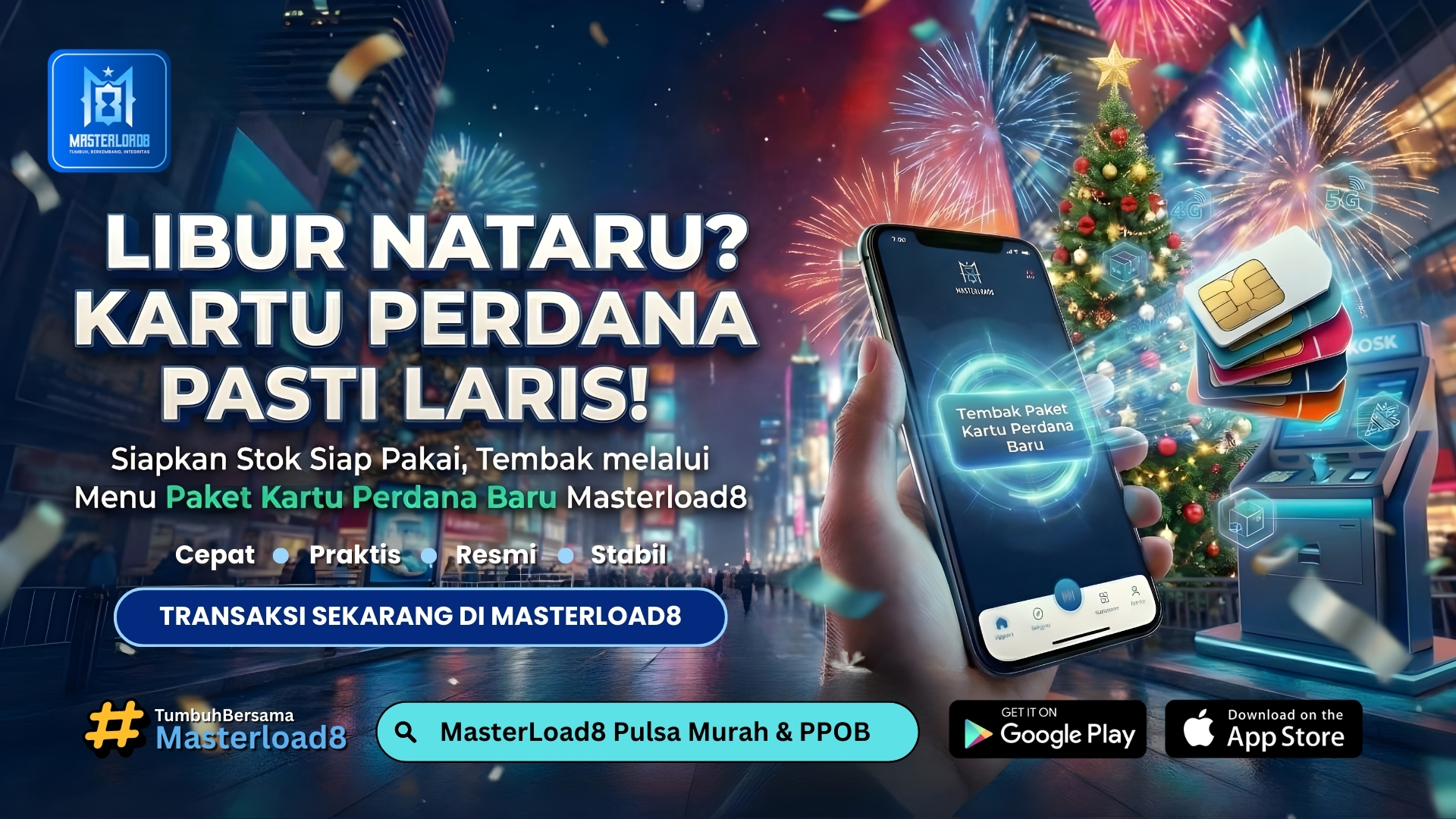 Libur Panjang NATARU, Kartu Perdana Pasti Laris – Siapkan Stok Siap Pakai lewat Menu Paket Kartu Perdana Baru Masterload8