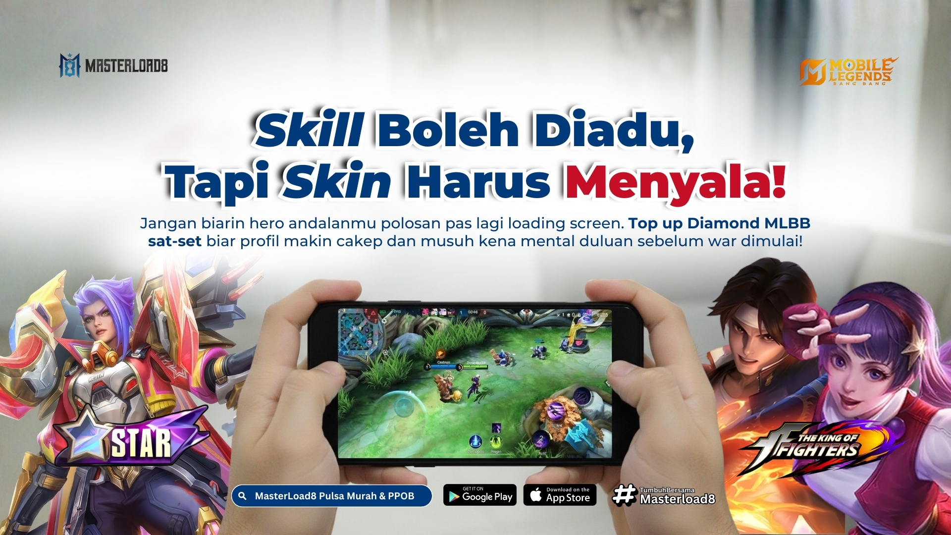 Top Up Diamond Mobile Legends (MLBB) Murah & Lengkap di MasterLoad8 