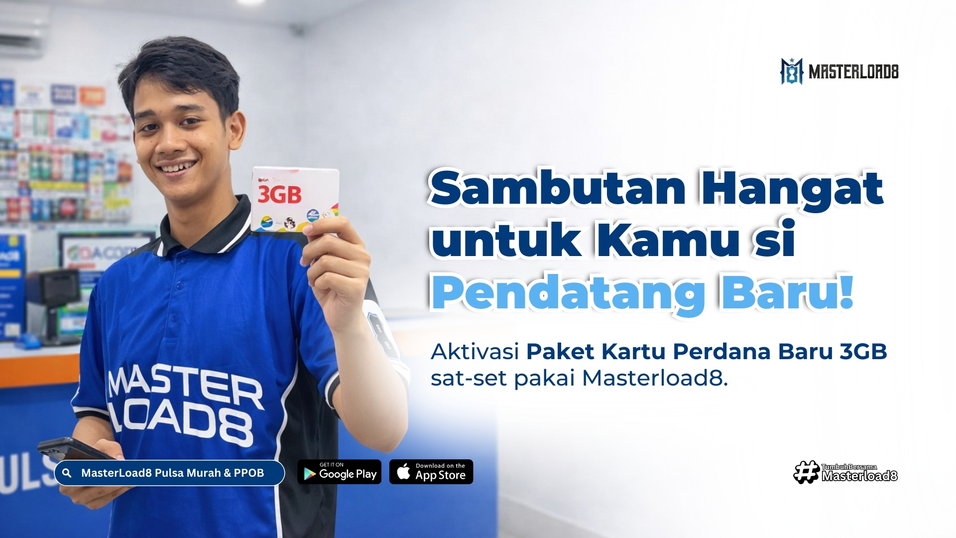 Aktivasi Paket Kartu Perdana Baru 3GB – Sat-set pakai MasterLoad8.