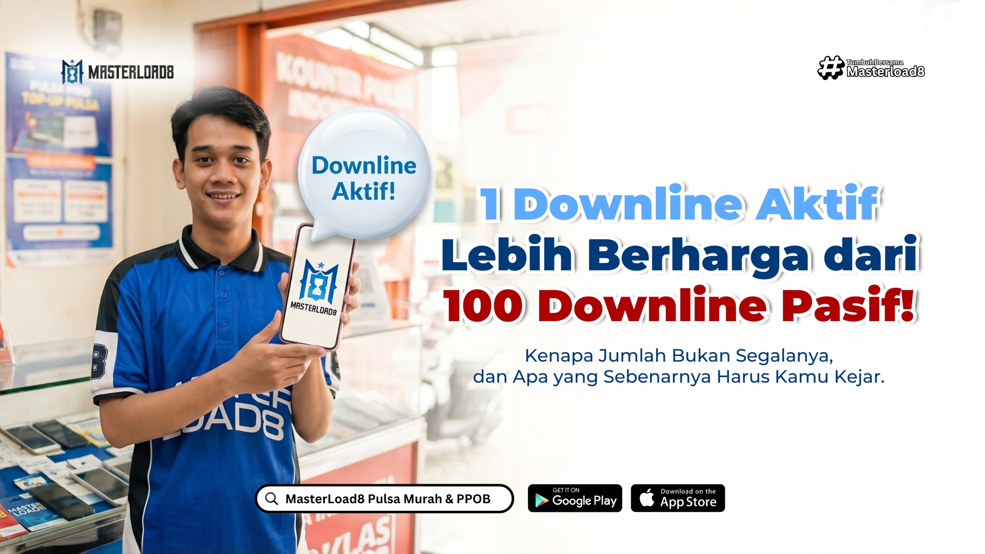 1 Downline Aktif Lebih Berharga dari 100 Downline Pasif