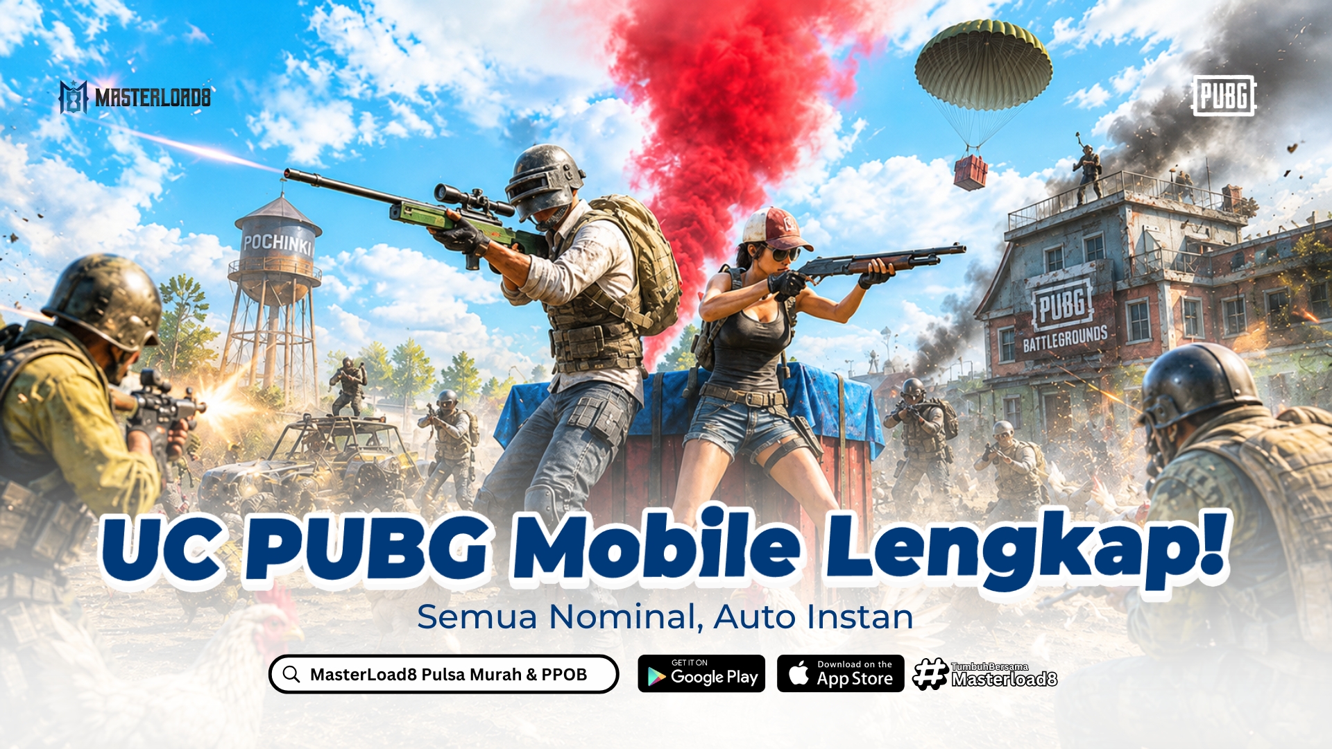 Top Up UC PUBG Mobile Lengkap di Masterload8, Semua Nominal Auto Instan