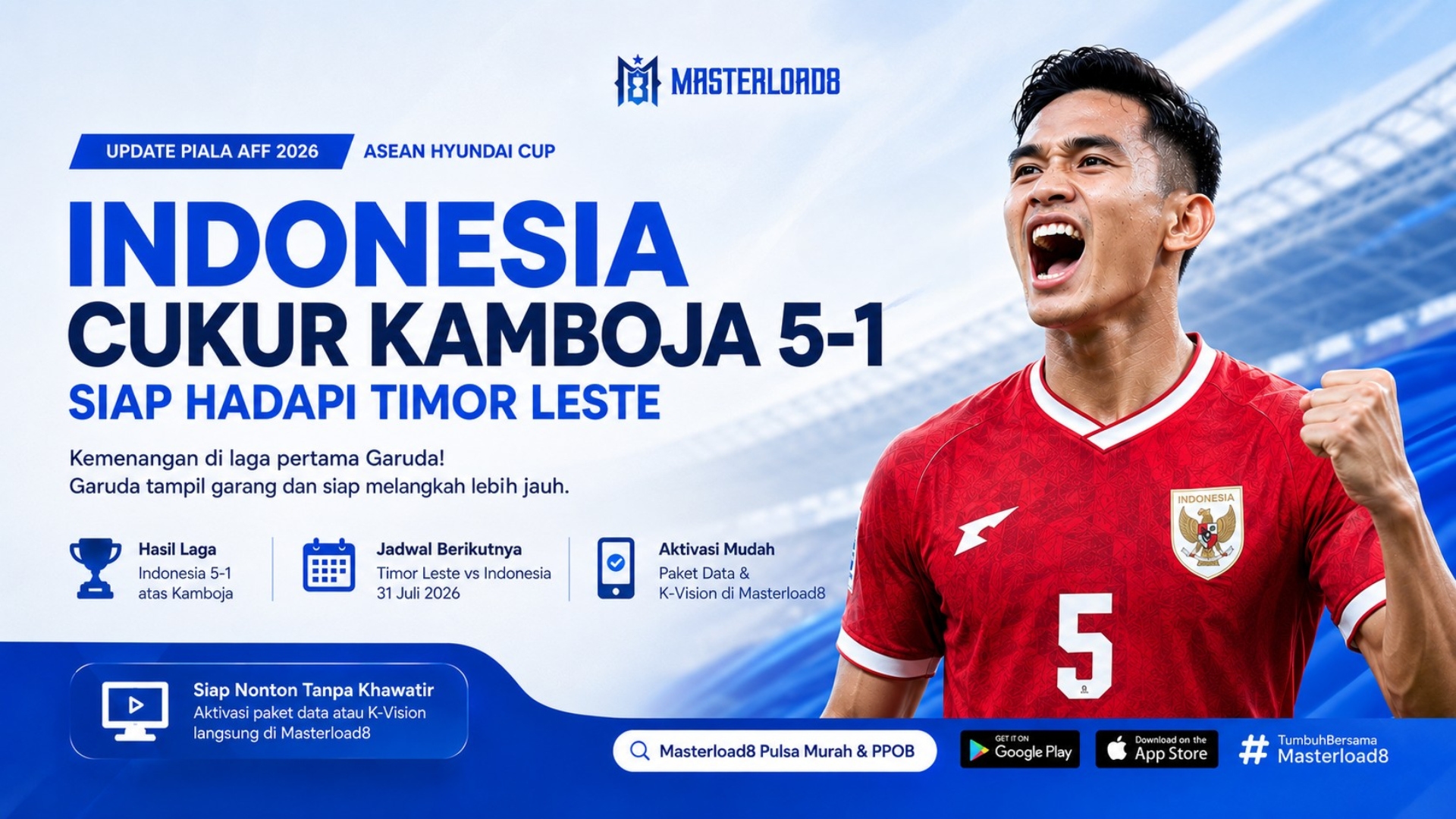 Update Piala AFF 2026 [Hyundai Asean Cup]: Indonesia Cukur Kamboja 5-1, Jadwal Laga Berikutnya