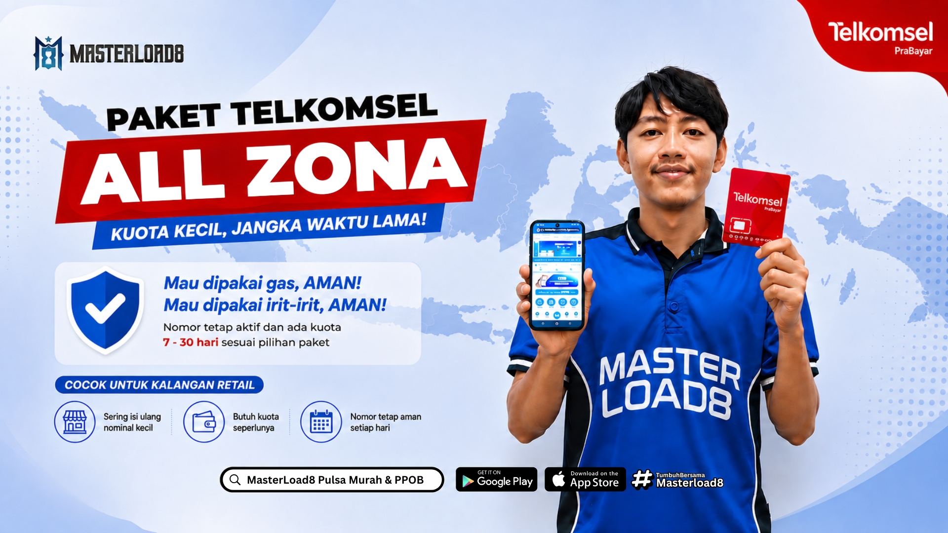 Kenapa Paket Telkomsel All Zona Kuota Kecil Ini Paling Laris di Mitra Masterload8