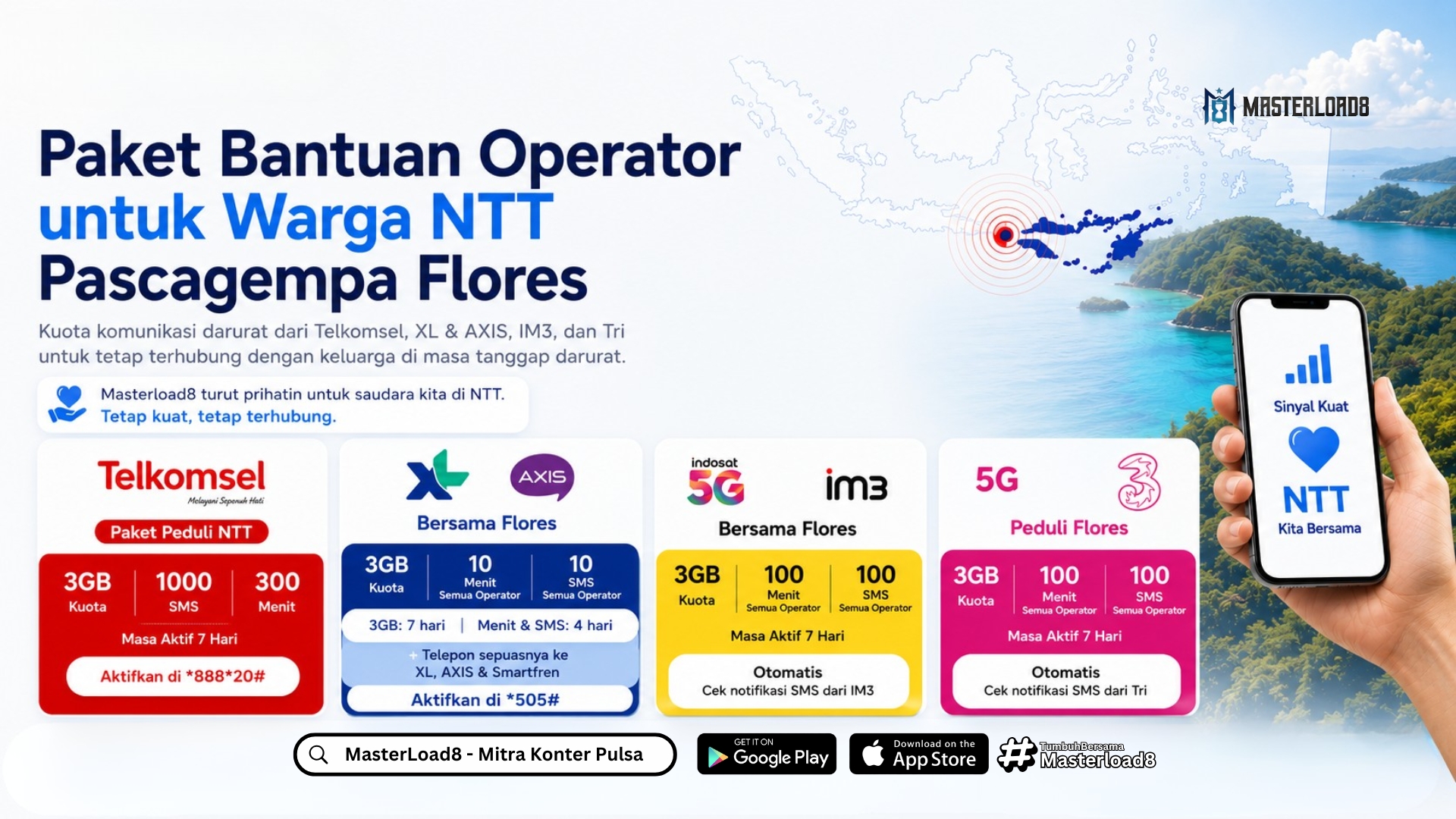 Paket Bantuan Operator untuk NTT Pascagempa, Cek Mekanisme dan Batas Waktunya